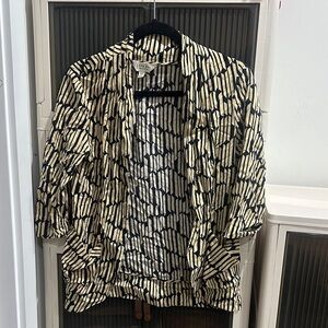 Black and Cream Patterned Jacket